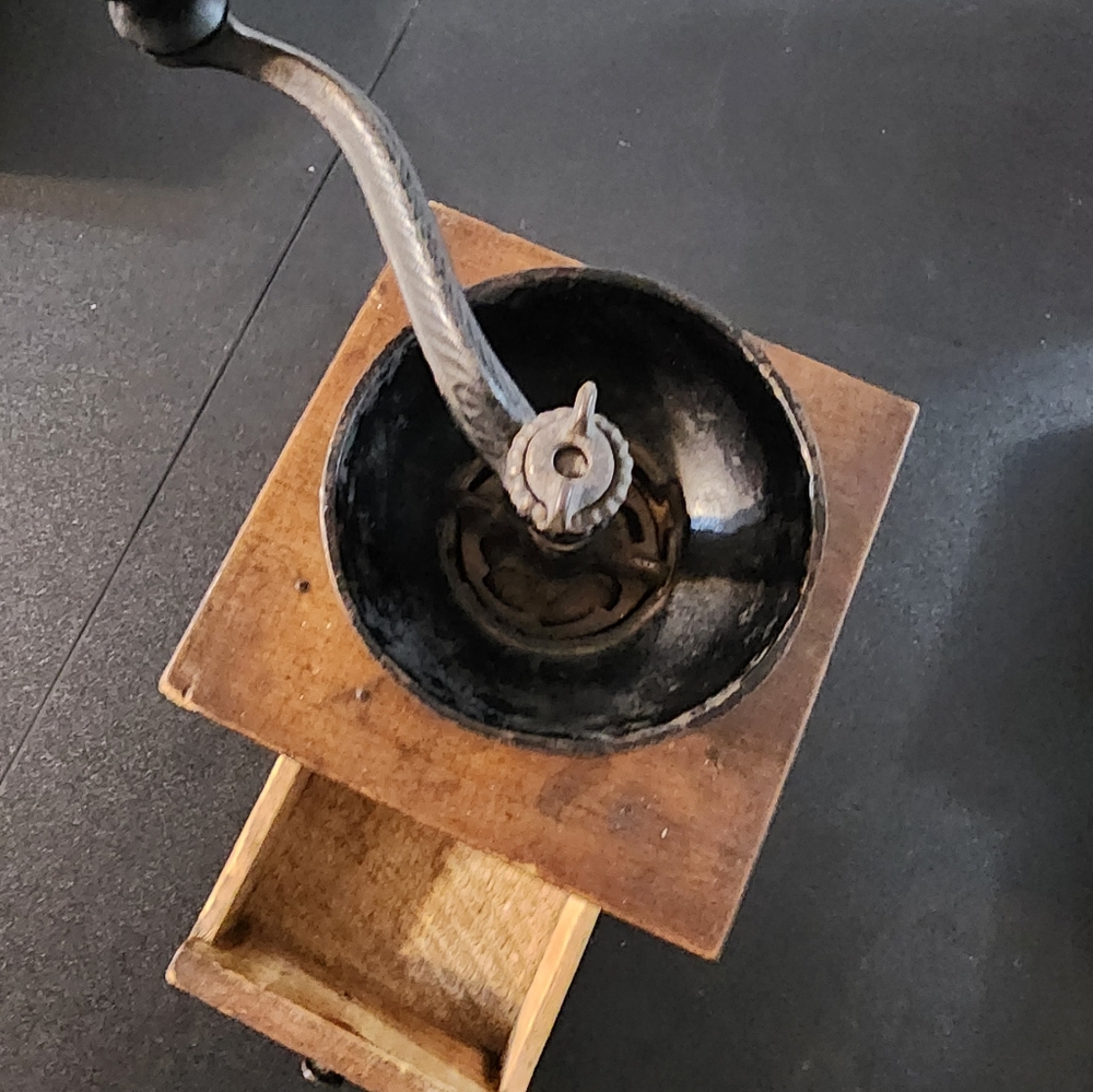 Vintage coffee grinder.